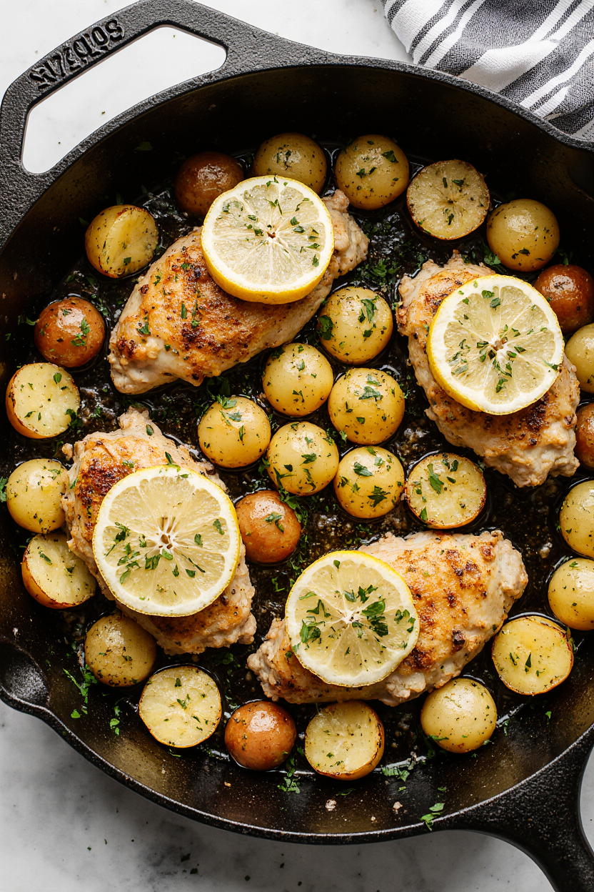 One-Pan Lemon Herb Chicken and Potatoes