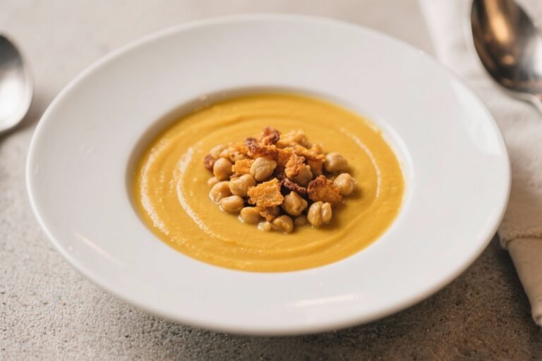 Butternut Squash Soup with Crispy Chickpeas on Top: The Cozy Bowl That Outsmarts Takeout